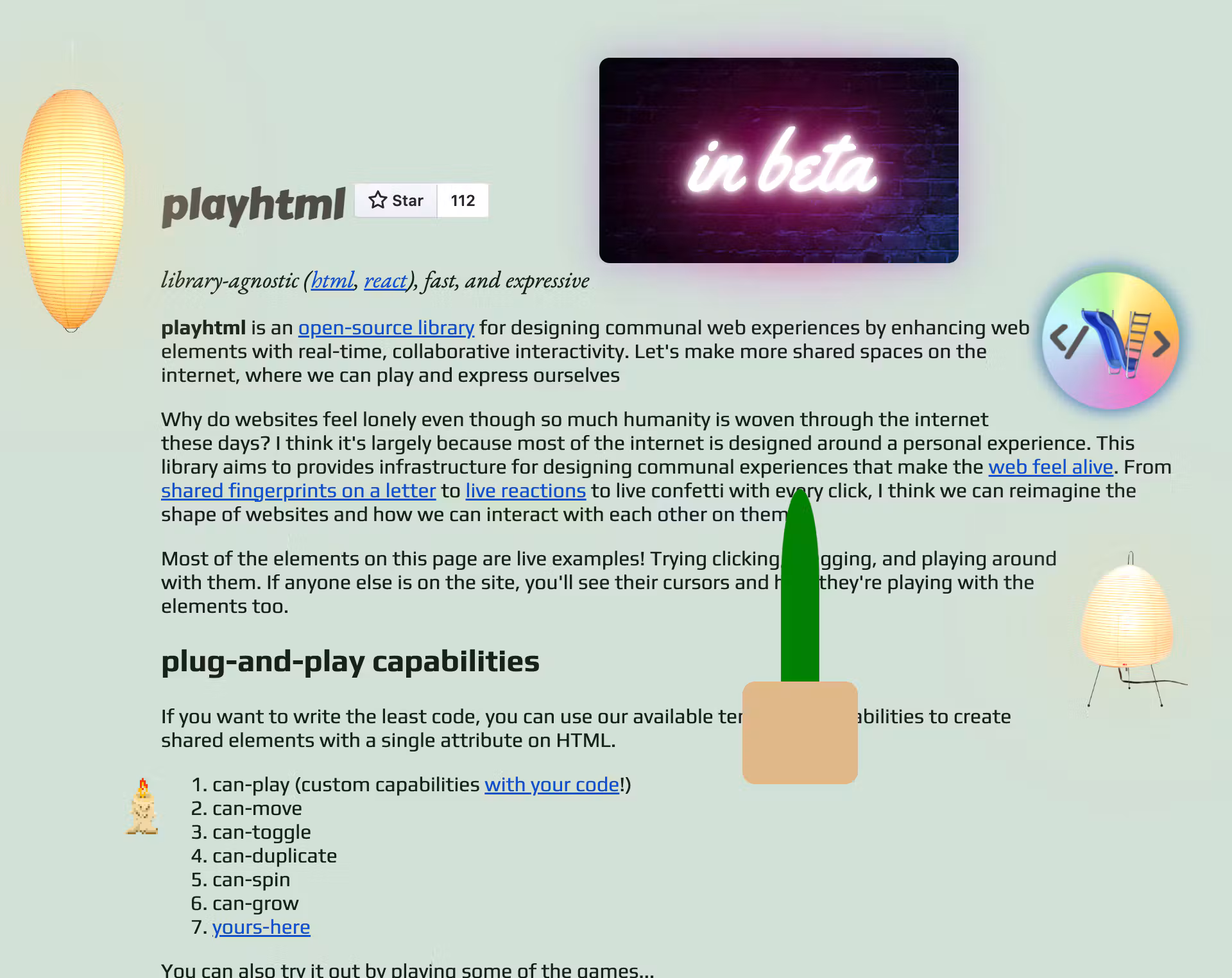 Spencer Chang on Playhtml, an open-source tool for making websites feel alive